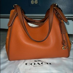 Coach Lori Colorblock Mixed Leather Shoulder Bag